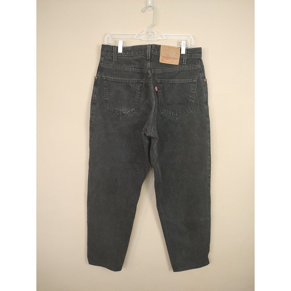 Vintage Levis 560‎ Loose Fit Tapered Leg Jeans Black 33x30 Mens Denim 1999